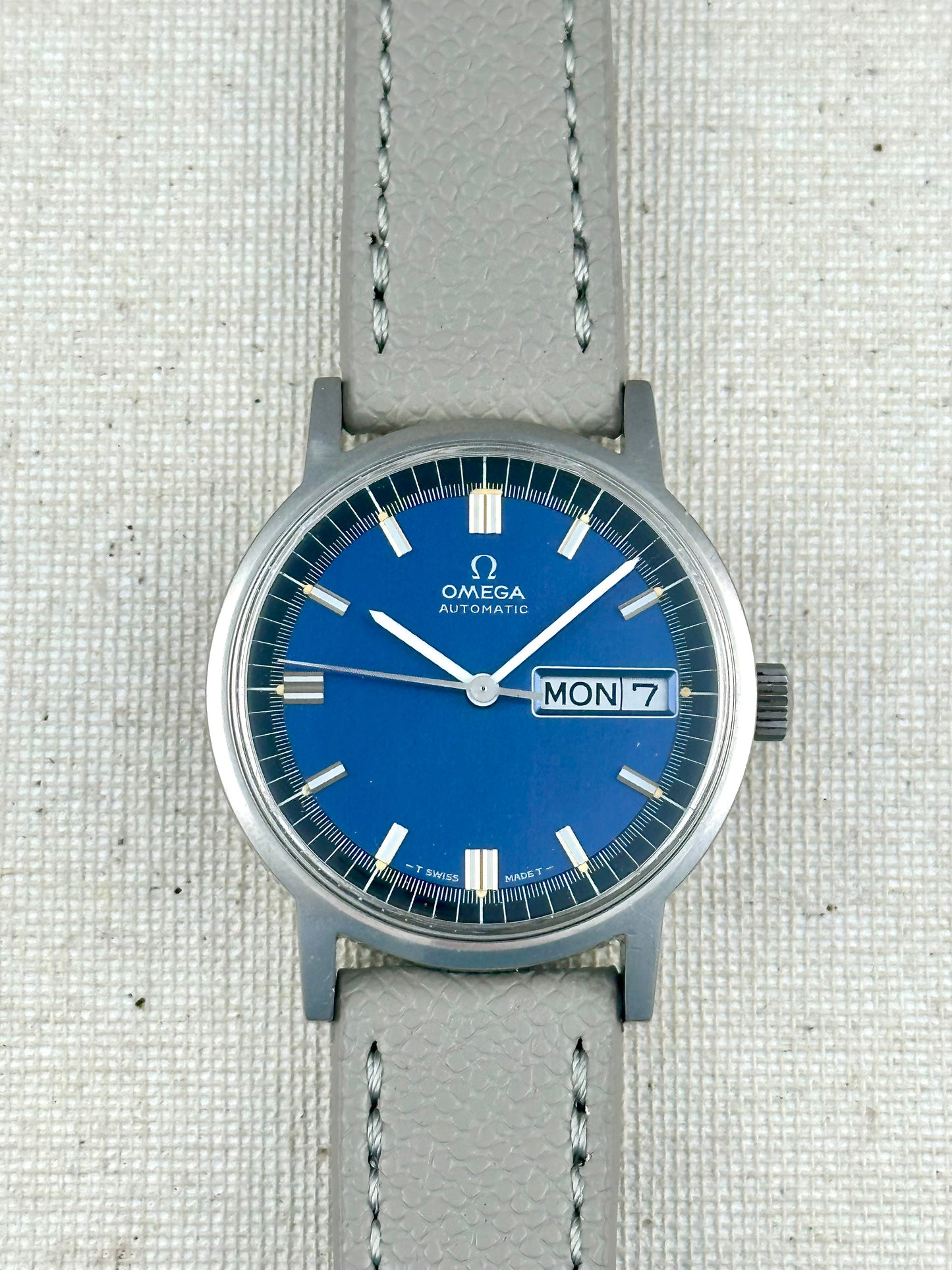 Omega Steel Blue Day Date Vintage