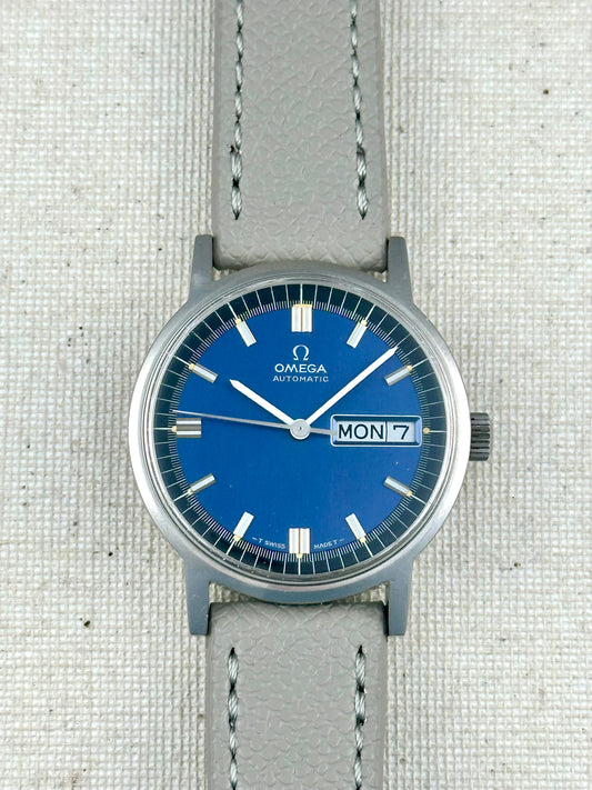 Omega Steel Blue Day Date Vintage