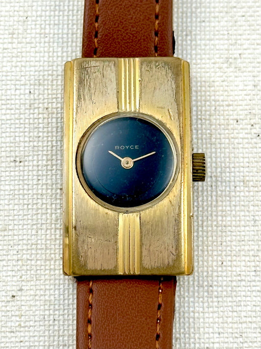 Royce Elegant Black Dial Vintage