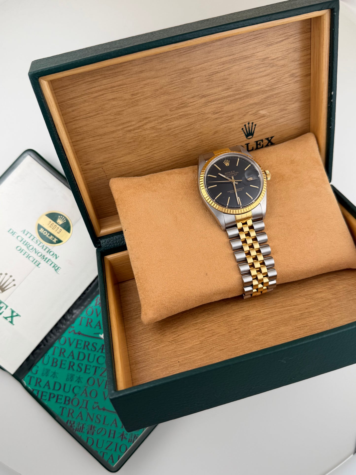 Rolex Datejust Black Dial Full Set (the real kind) Vintage