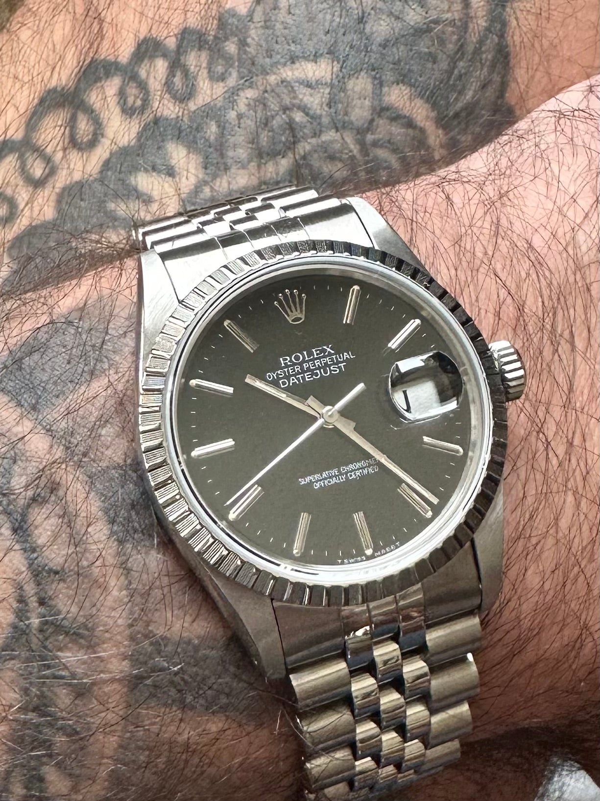 Rolex Datejust Black Dial Vintage