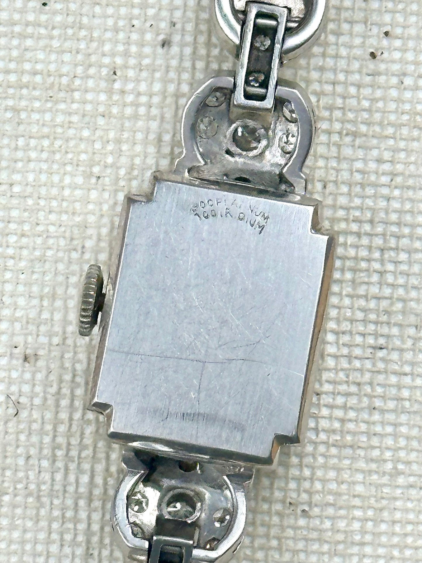 Alton Platinum & 14k Gold Diamond Bracelet Watch Vintage