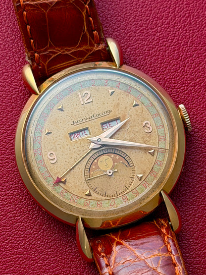 Jaeger-Lecoultre Triple Date Moonphase Calendar ref 2722 Vintage 18k