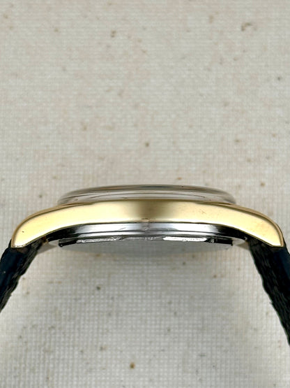 Universal Geneve Polerouter Date Black Crosshair Dial with Box Vintage