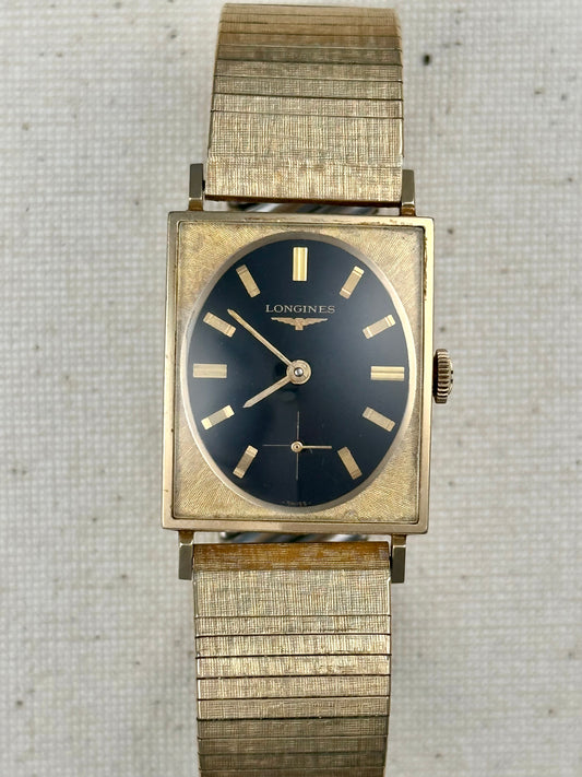 Longines Black and Gold Tank Vintage