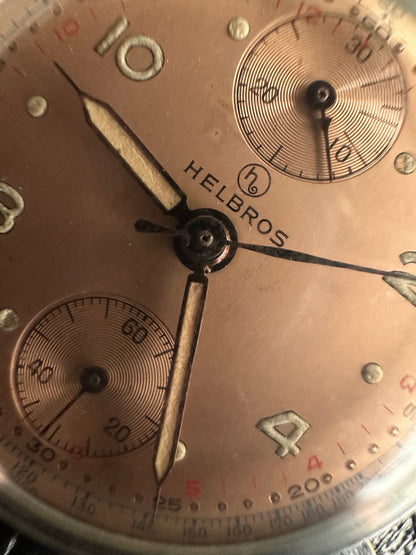 Helbros Copper Dial "up down" Chronograph Vintage