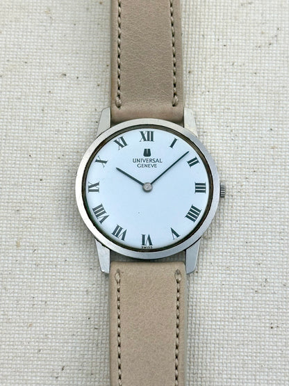 Universal Geneve White Dial Roman Numerals Vintage