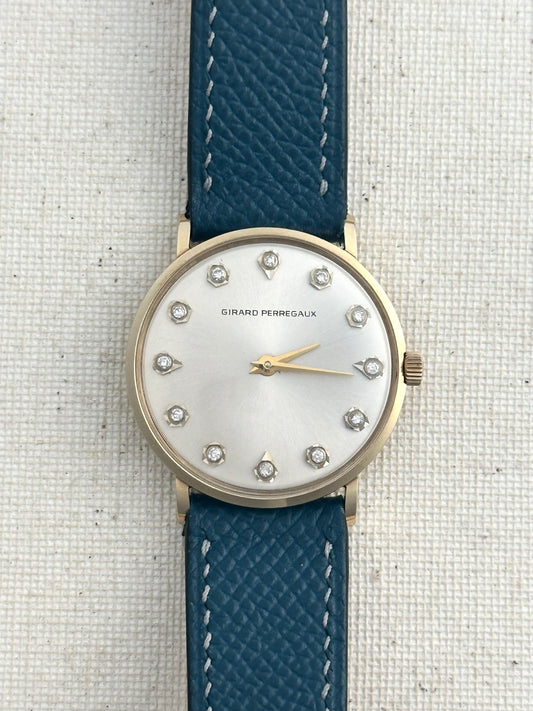 Girard Perregaux 14k Diamond Dial Vintage
