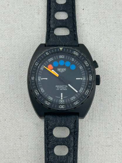 Heuer Regatta Black PVD Vintage