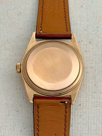 Rolex 18k Pink Gold - Day Date - Oxblood Vignette Diamond Dial Vintage