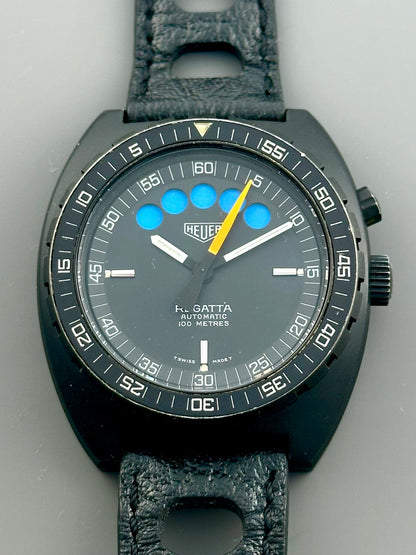 Heuer Regatta Black PVD Vintage