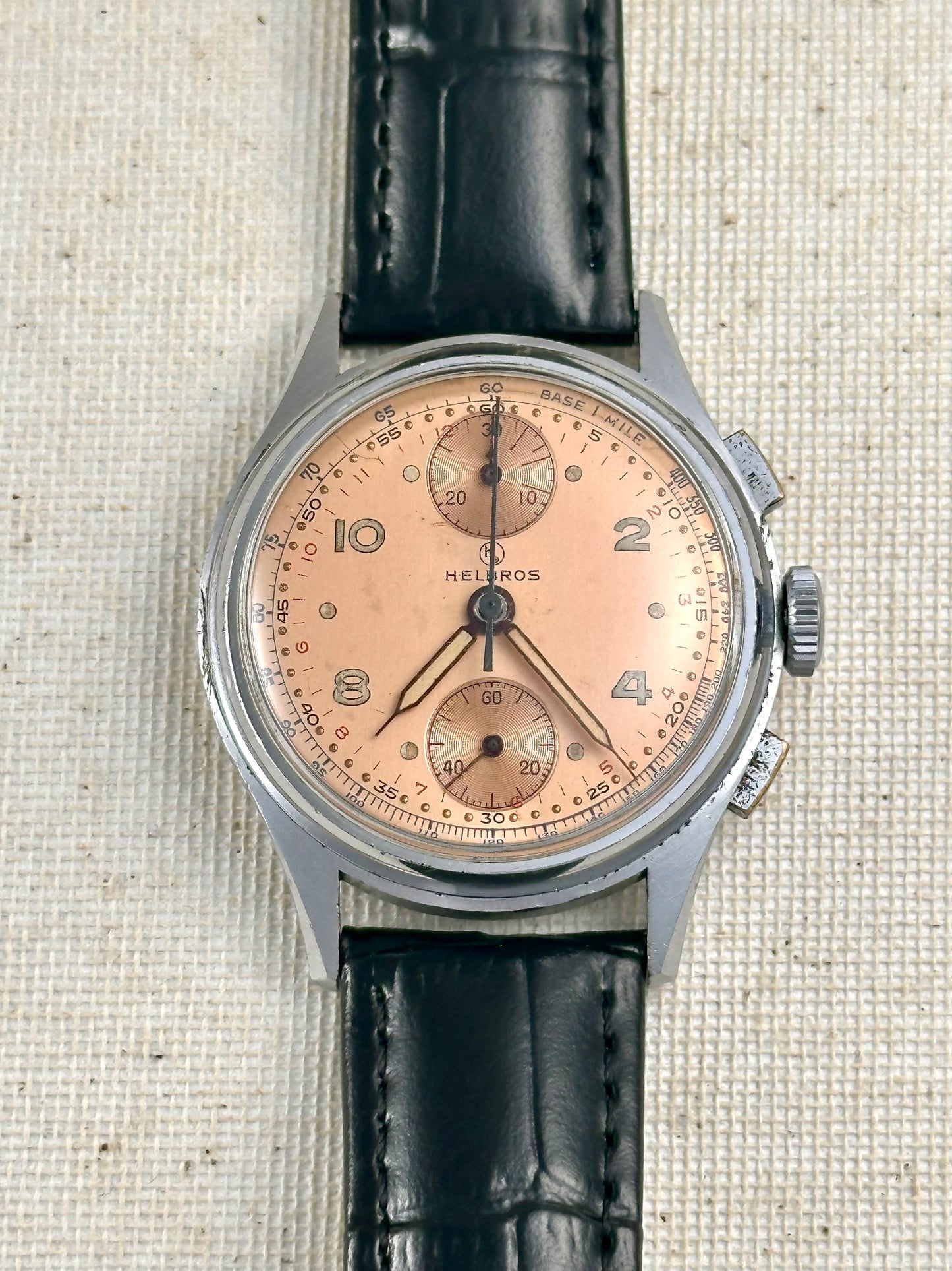 Helbros Copper Dial "up down" Chronograph Vintage