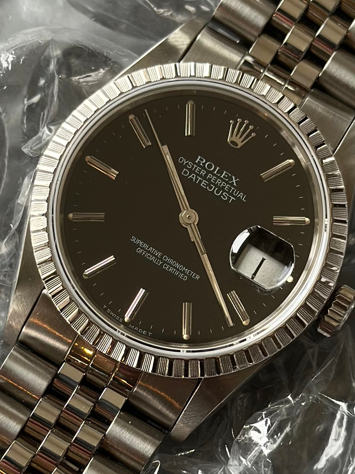 Rolex Datejust Black Dial Vintage