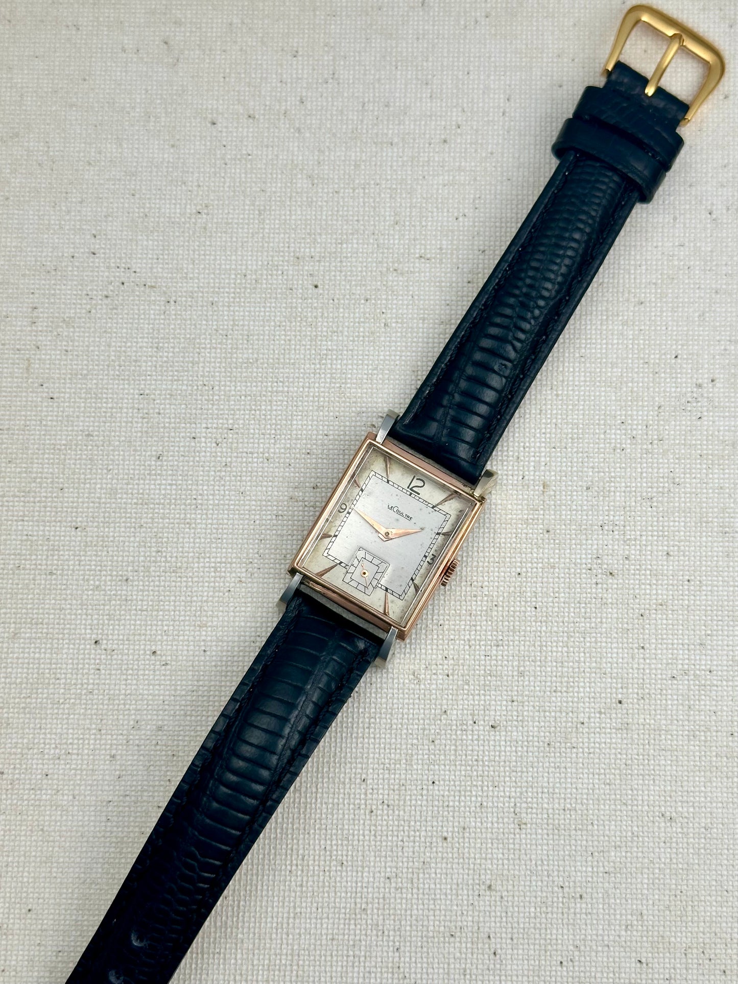 LeCoultre Rose Gold Cap Dress Tank Vintage