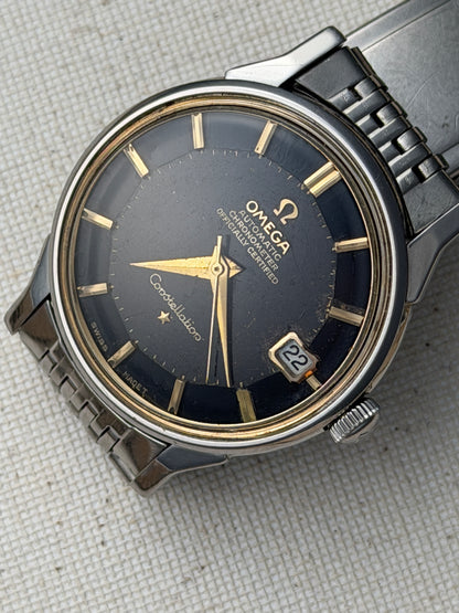 Omega Constellation Black Pie Pan - Dog Leg Lugs Vintage