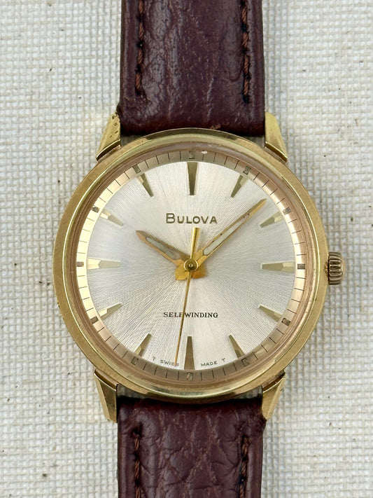 Bulova Sunburst Dial Dress Vintage