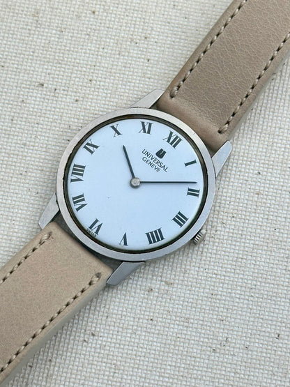 Universal Geneve White Dial Roman Numerals Vintage