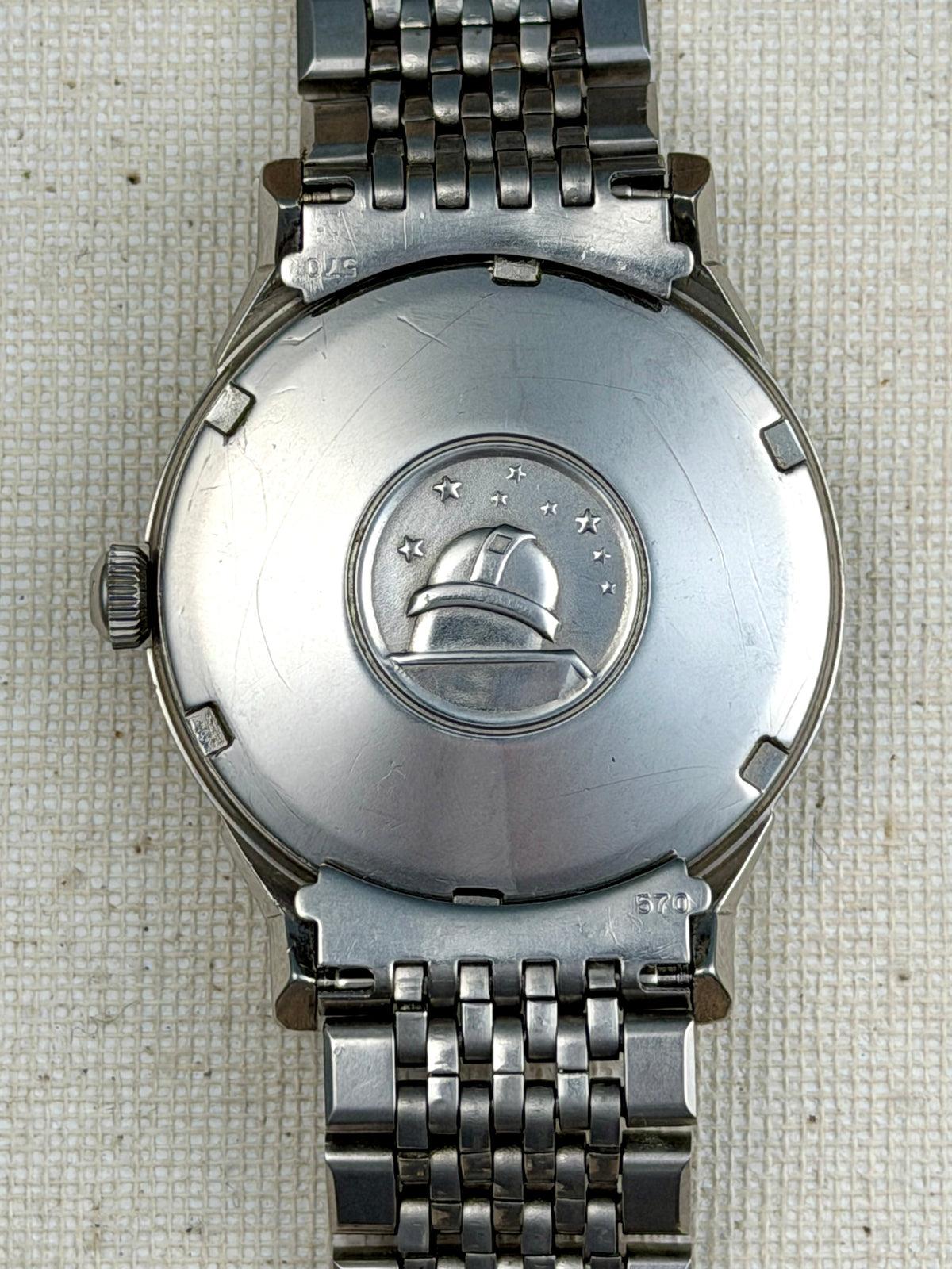Omega Constellation Black Pie Pan - Dog Leg Lugs Vintage