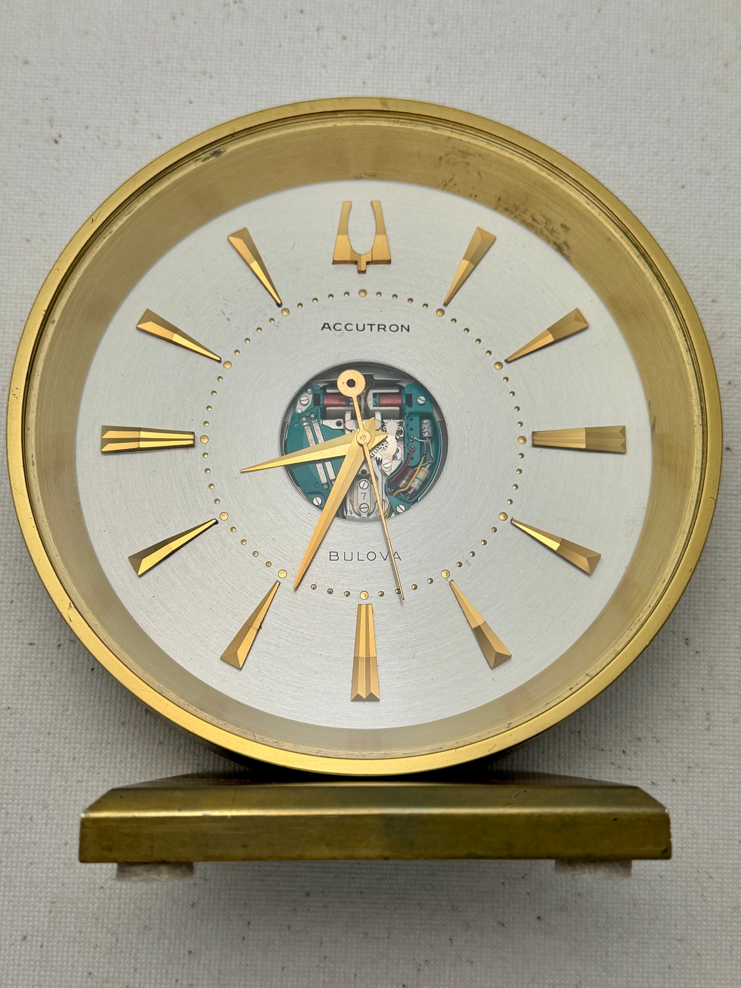 Accutron Spaceview Desk Clock Vintage