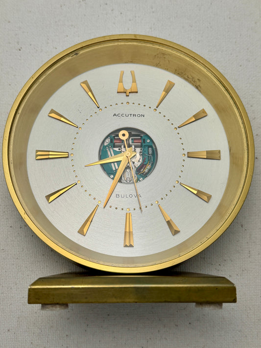 Accutron Spaceview Desk Clock Vintage