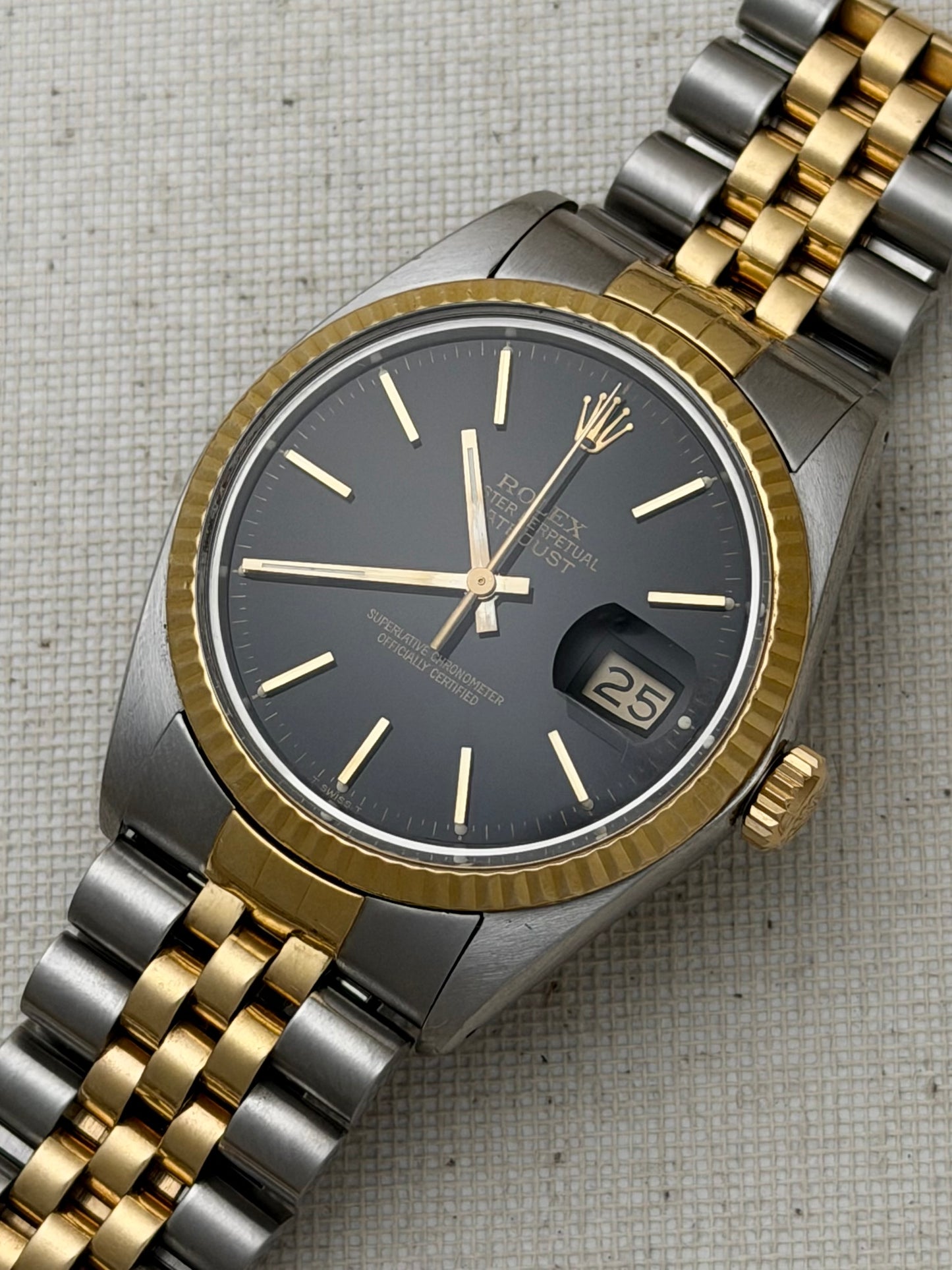 Rolex Datejust Black Dial Full Set (the real kind) Vintage