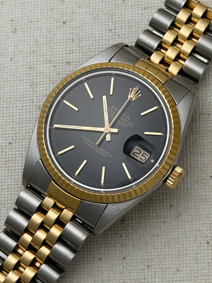 Rolex Datejust Black Dial Full Set (the real kind) Vintage