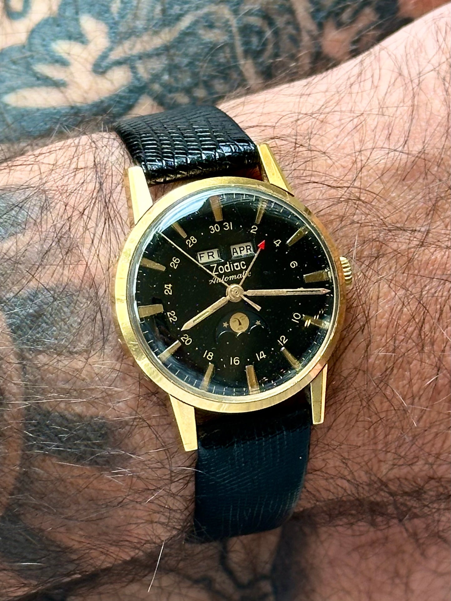 Zodiac Triple Calendar Moonphase Vintage