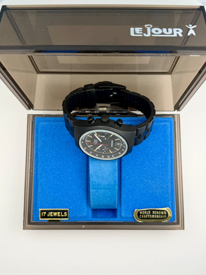 LeJour PVD Chrono Box and Papers NOS Vintage