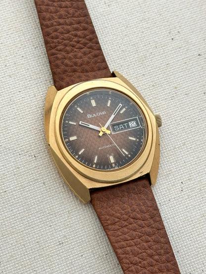 Bulova Carbon Fiber Crosshatch Dial Vintage