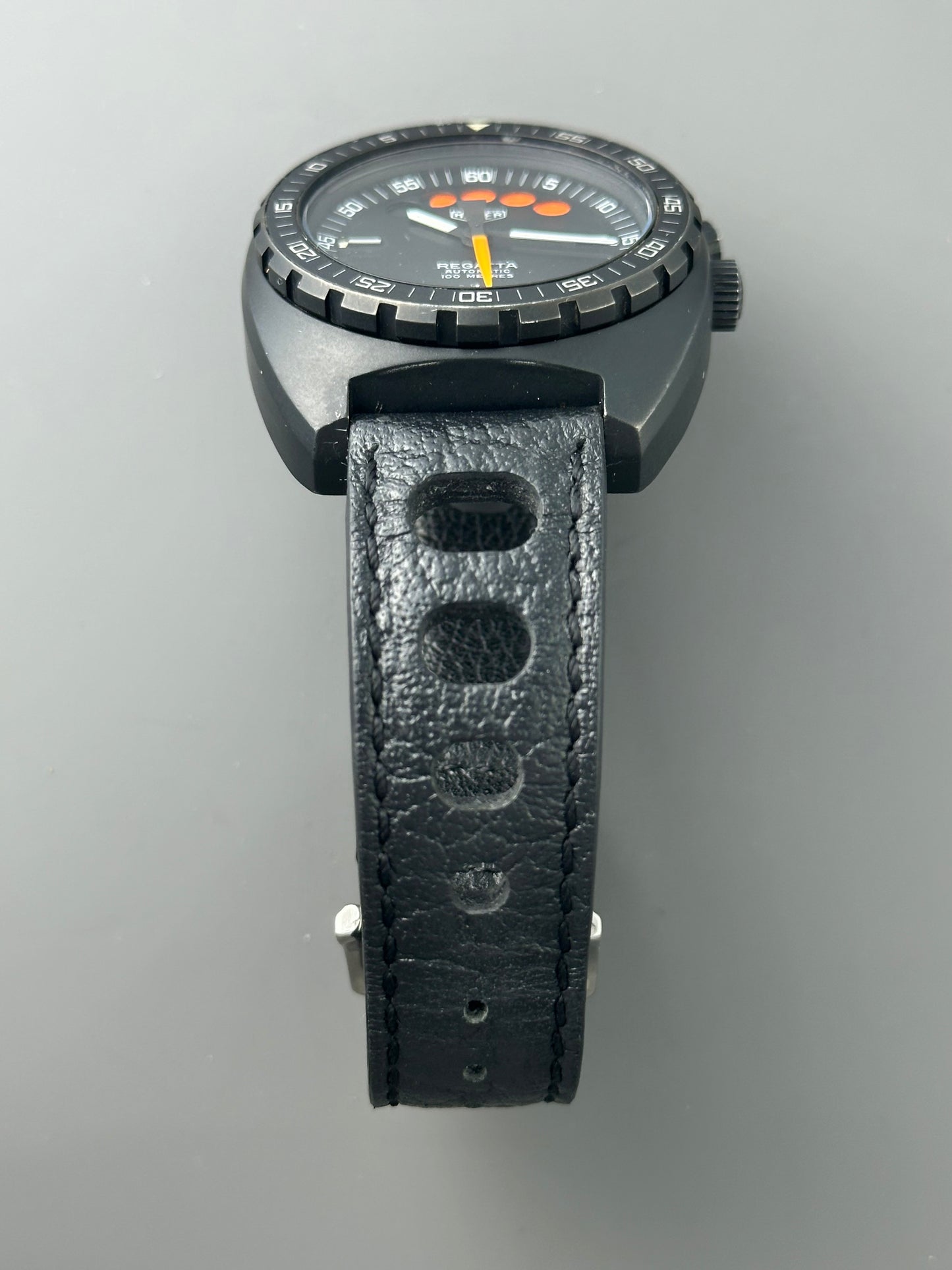 Heuer Regatta Black PVD Vintage