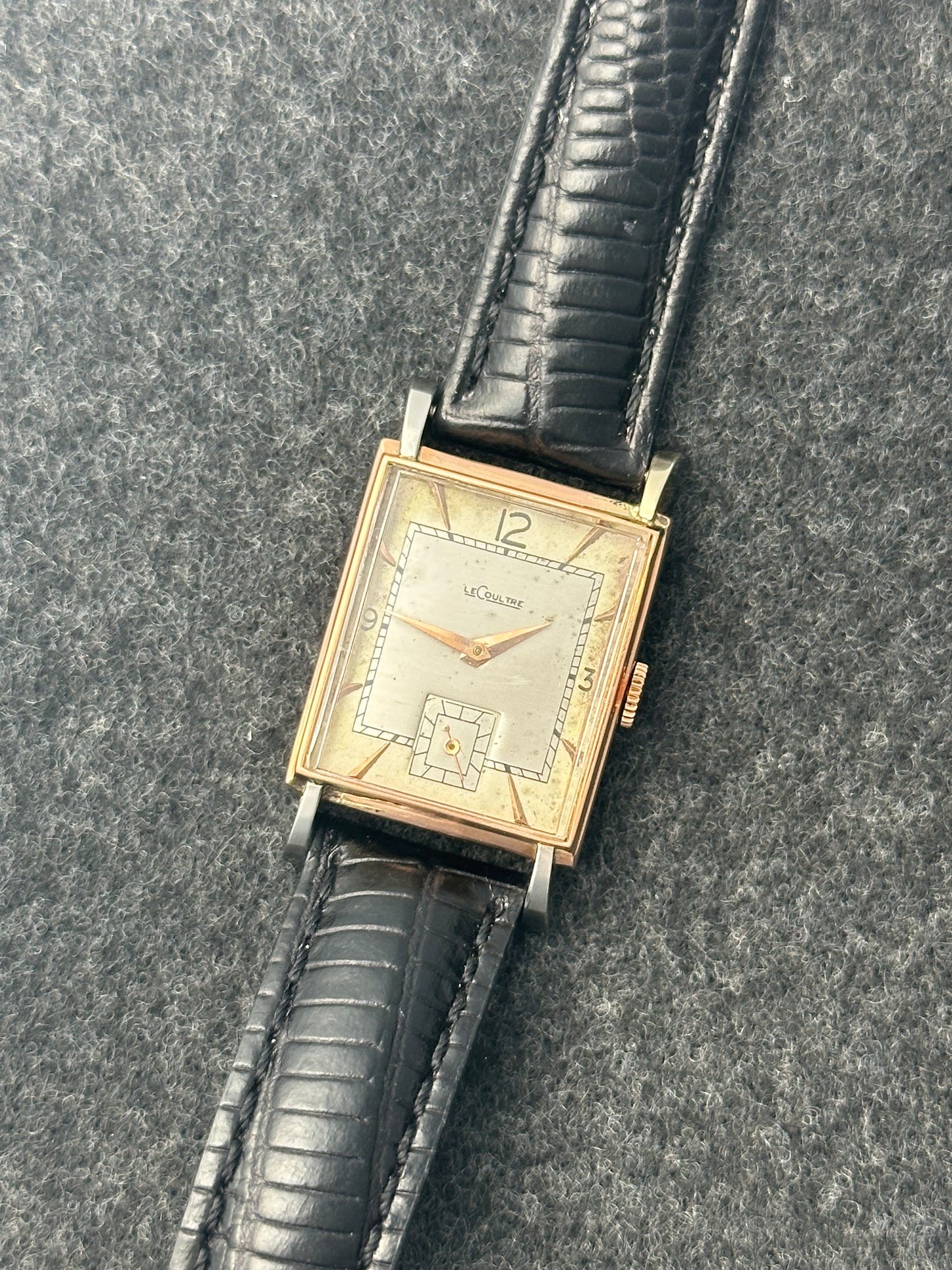 LeCoultre Rose Gold Cap Dress Tank Vintage