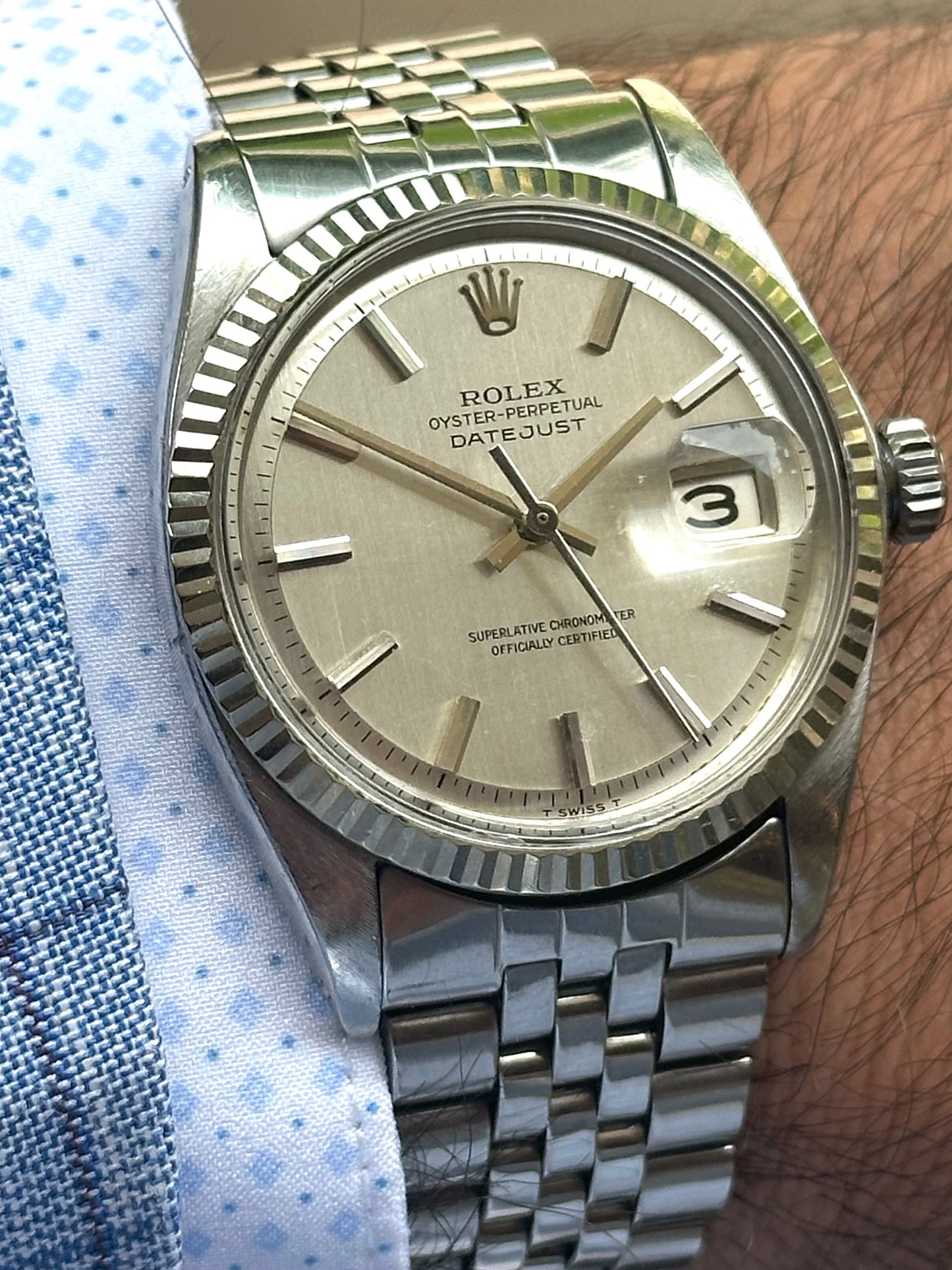 Rolex Datejust Silver Dial c.1964 Vintage
