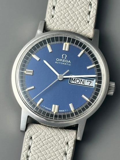 Omega Steel Blue Day Date Vintage