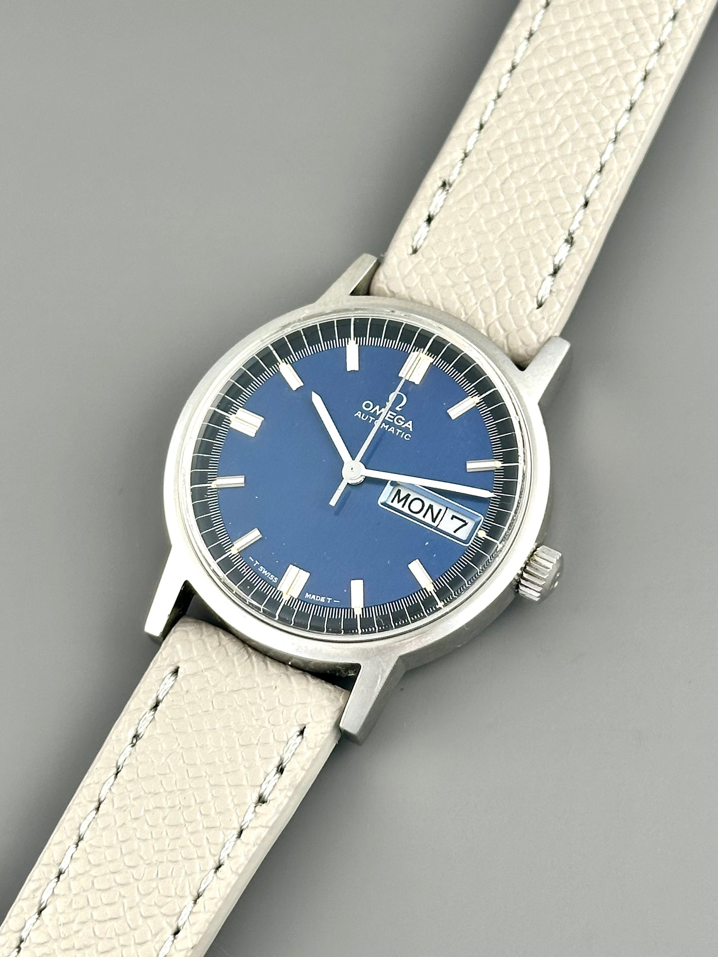 Omega Steel Blue Day Date Vintage