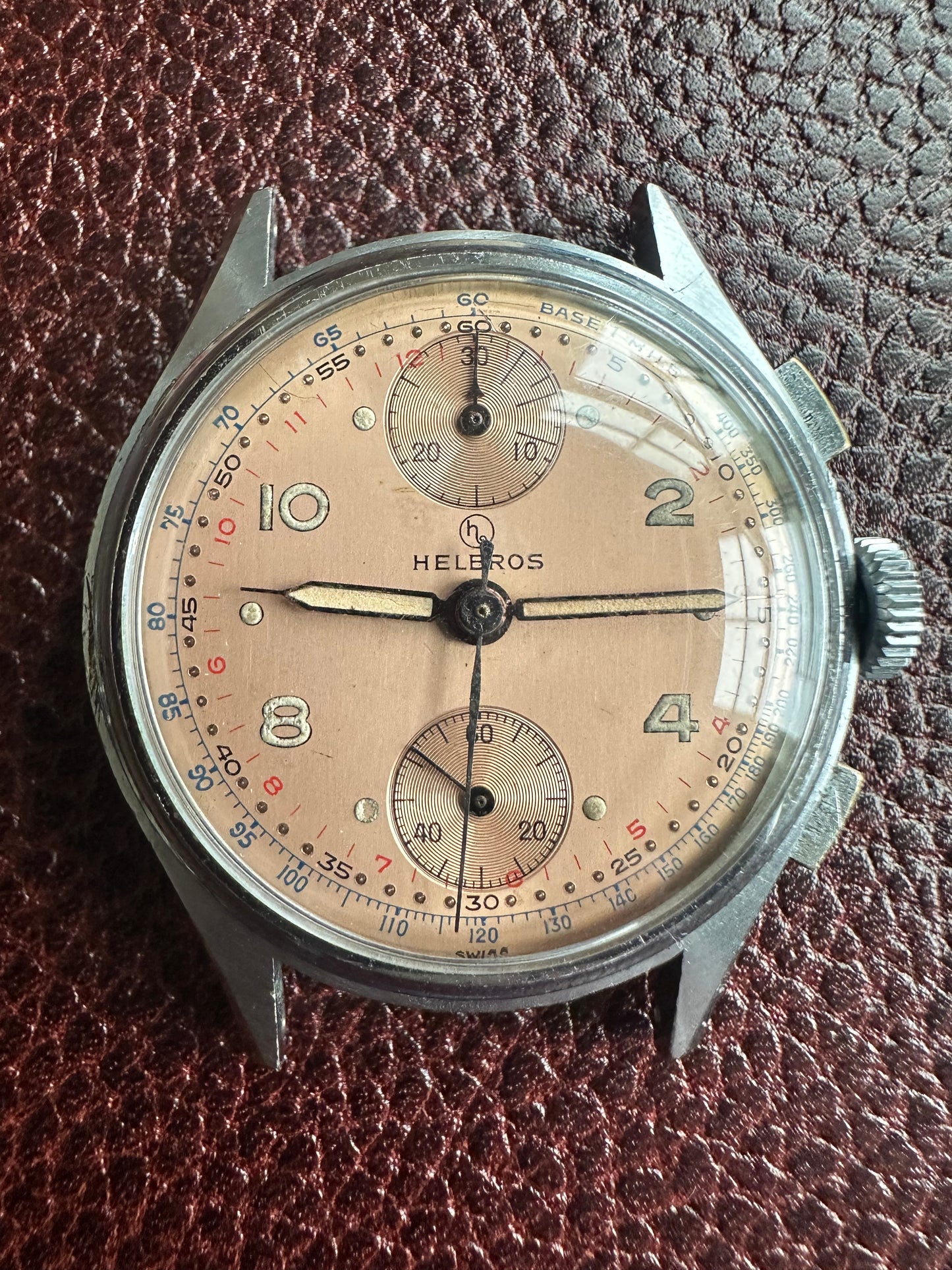 Helbros Copper Dial "up down" Chronograph Vintage