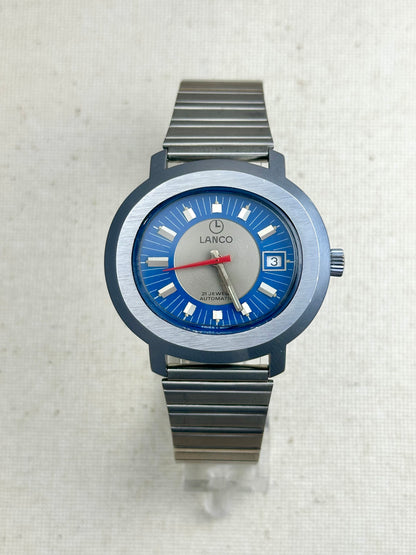 Lanco Blue/Silver Dial Vintage