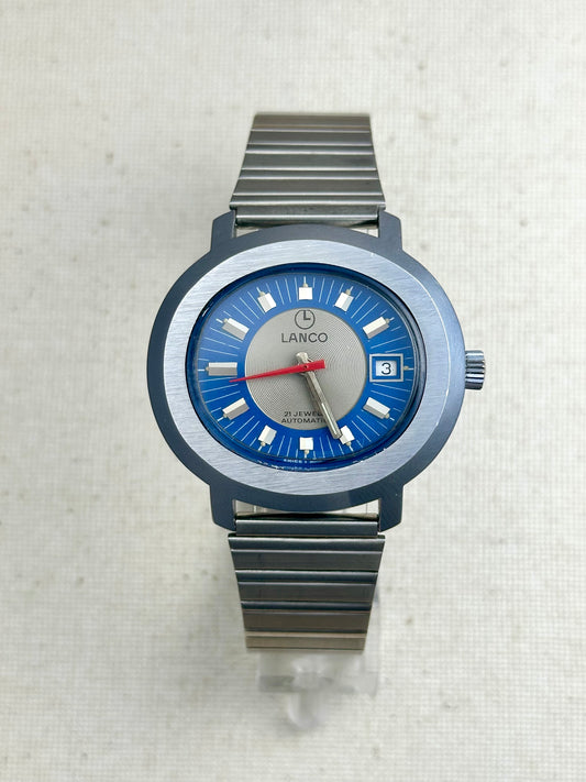 Lanco Blue/Silver Dial Vintage