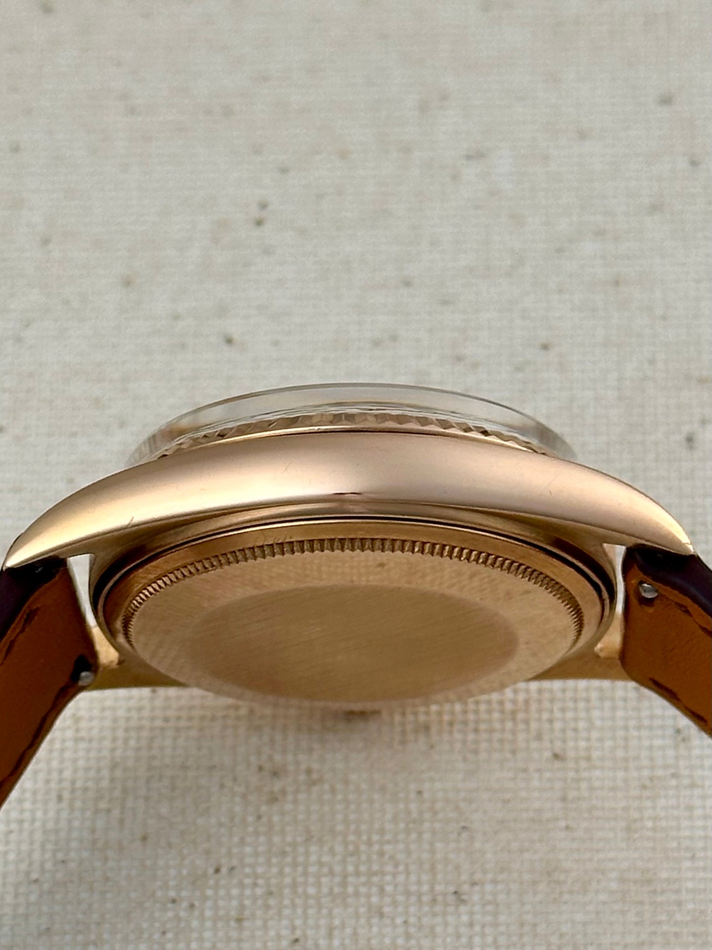 Rolex 18k Pink Gold - Day Date - Oxblood Vignette Diamond Dial Vintage
