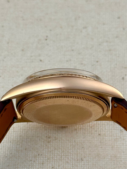 Rolex 18k Pink Gold - Day Date - Oxblood Vignette Diamond Dial Vintage