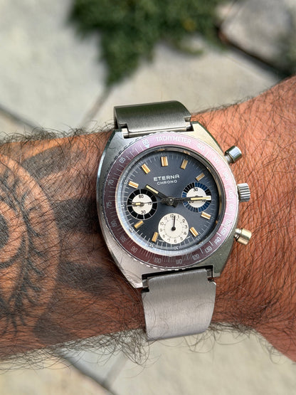 Eterna 154 FTP Chronograph Ghost Bezel Vintage