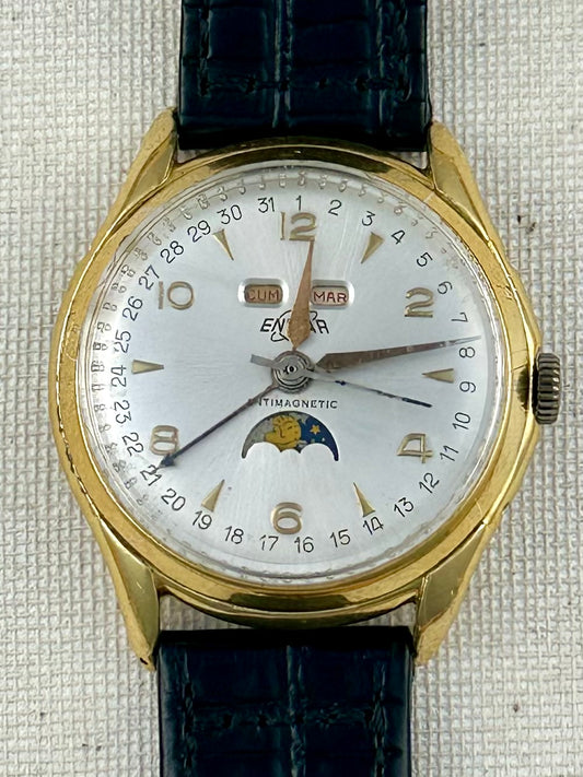 Enicar Triple Date Moonphase Vintage