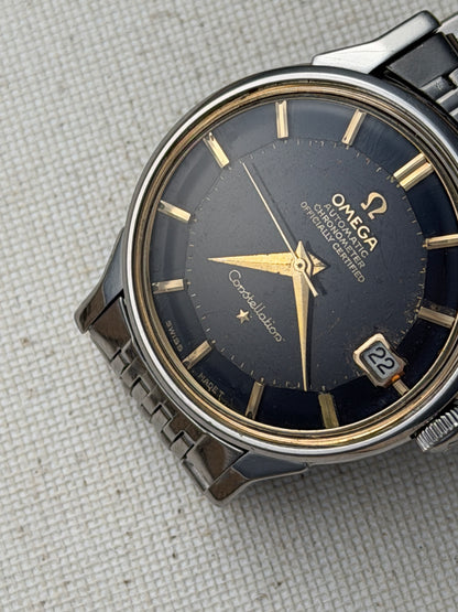 Omega Constellation Black Pie Pan - Dog Leg Lugs Vintage