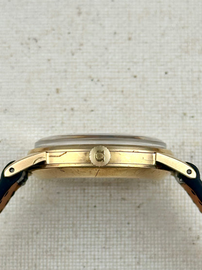 Omega "Dunlop" 9k Solid Gold Presentation Watch VIntage