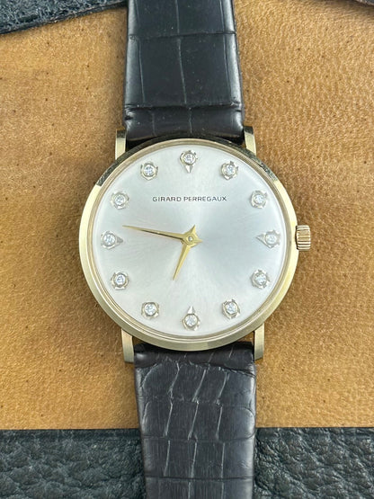 Girard Perregaux 14k Diamond Dial Vintage
