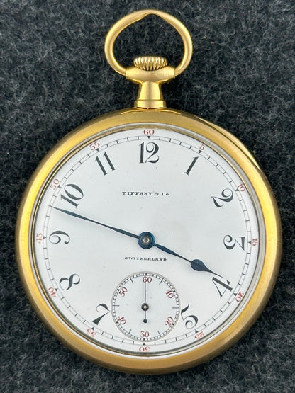 Patek Phillippe for Tiffany 18k Gold Pocket Watch Vintage