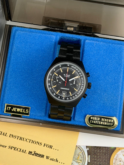 LeJour PVD Chrono Box and Papers NOS Vintage