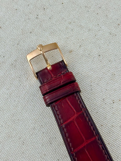 Rolex 18k Pink Gold - Day Date - Oxblood Vignette Diamond Dial Vintage