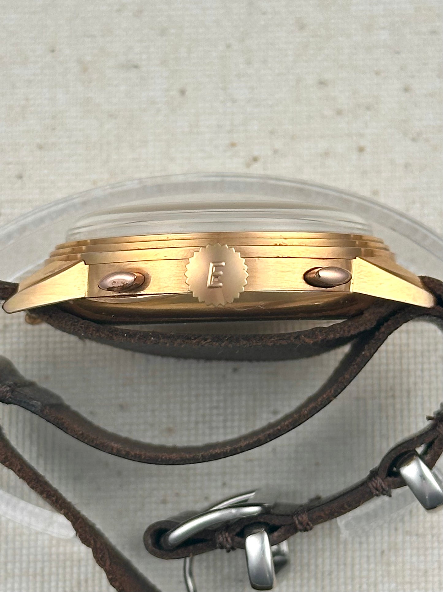 Eberhard 18k Gold Tri-Compax 1947 Vintage
