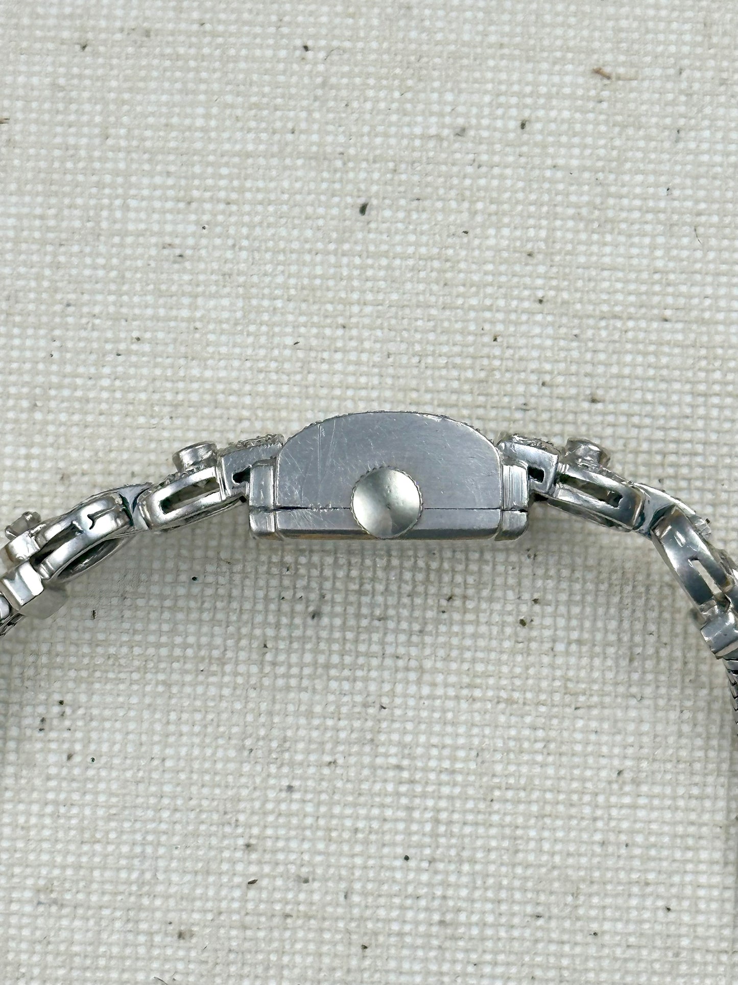 Alton Platinum & 14k Gold Diamond Bracelet Watch Vintage