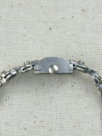 Alton Platinum & 14k Gold Diamond Bracelet Watch Vintage